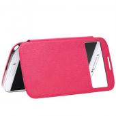 PU Leather Slim Flip Case Smart Cover With Touch Window For S4